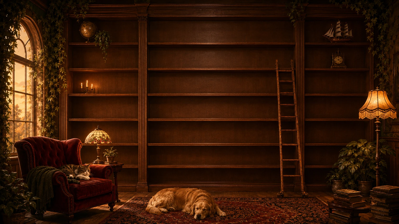 A ReadEden library room by day